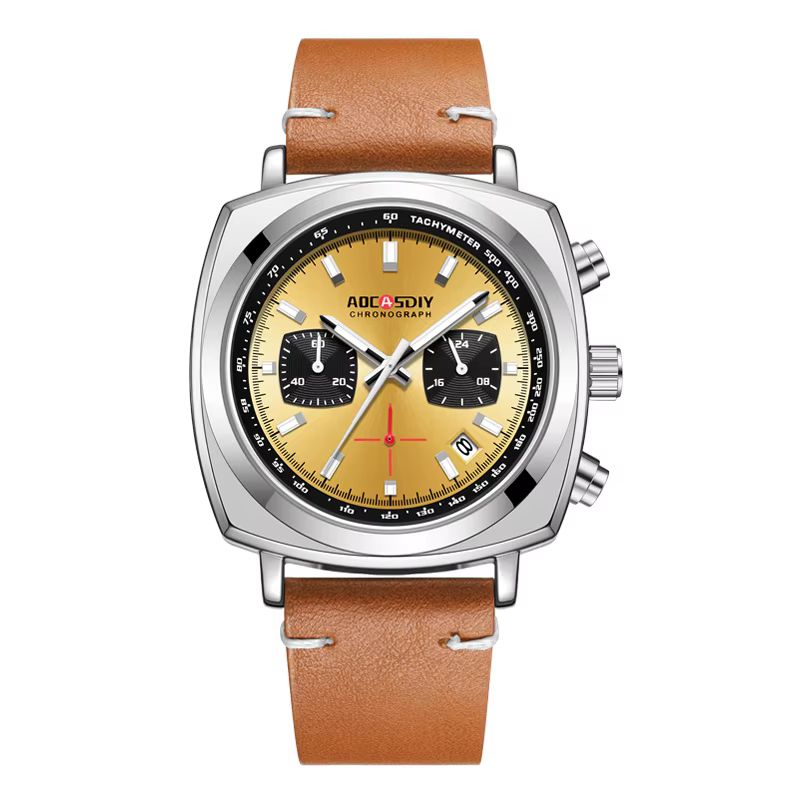 Nouvelles Montres Carrées 2026 pour Hommes – Chronographe Quartz Multifonctionnel à Trois Cadrans et