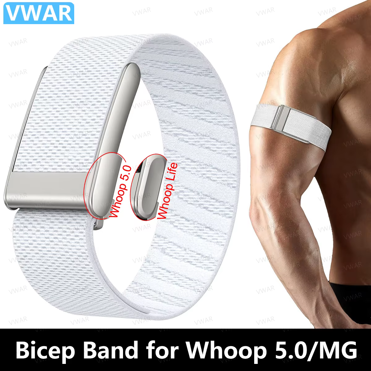Bracelet de remplacement respirant en nylon pour Whoop 5.0/MG, sangle de bras réglable pour bracelet