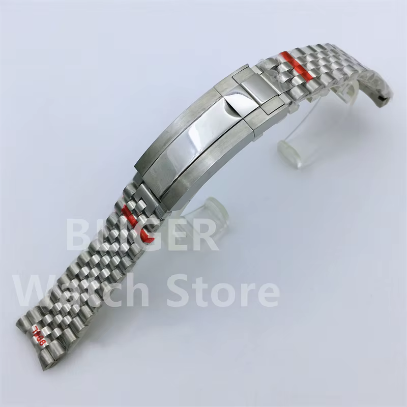 BLIGER 20mm 904L acier jubilé or moyen deux tons montre-Bracelet Bracelet solide vis liens extrémité