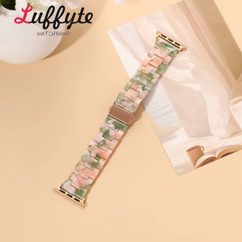 Bracelet en résine pour femmes, pour Apple Watch 1-11 Ultra SE 3 2 1, pour iwatch 38/40/41/42/44/45/