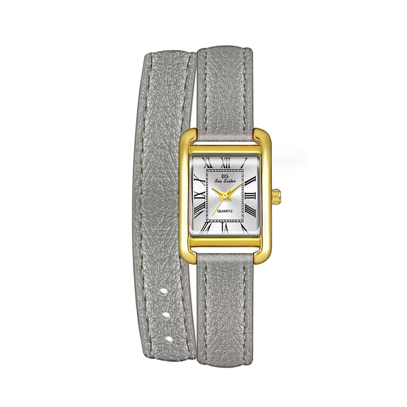 Montres à cadran romain rectangulaire vintage pour femme, montre-bracelet rétro créative pour femme,