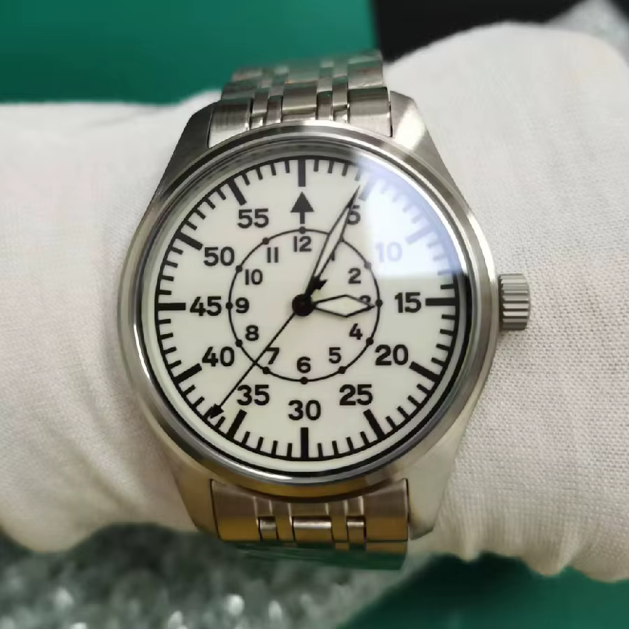 DD40mm Vh31 Beat Quartz hommes montres saphir cristal étanche 5Bar 316L acier inoxydable vintage pil