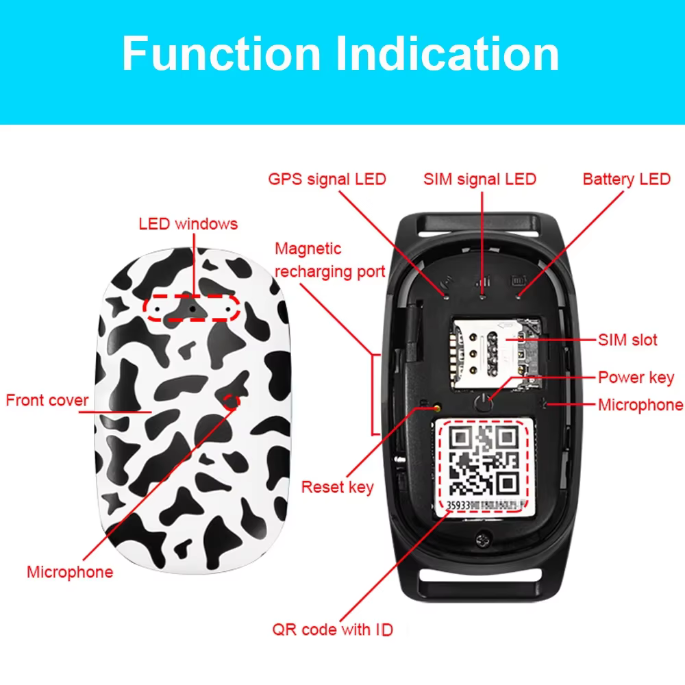 EN STOCK - Collier GPS 4G étanche pour animaux de compagnie - Anti-vol - Anti-perte pour chien et ch