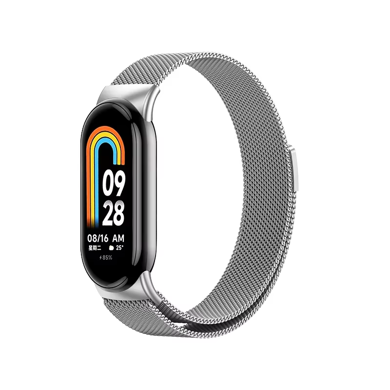 Boucle milanaise pour Xiaomi Mi Band 8 9 10 Bracelet Version mondiale Smartwatch Bracelet ceinture P