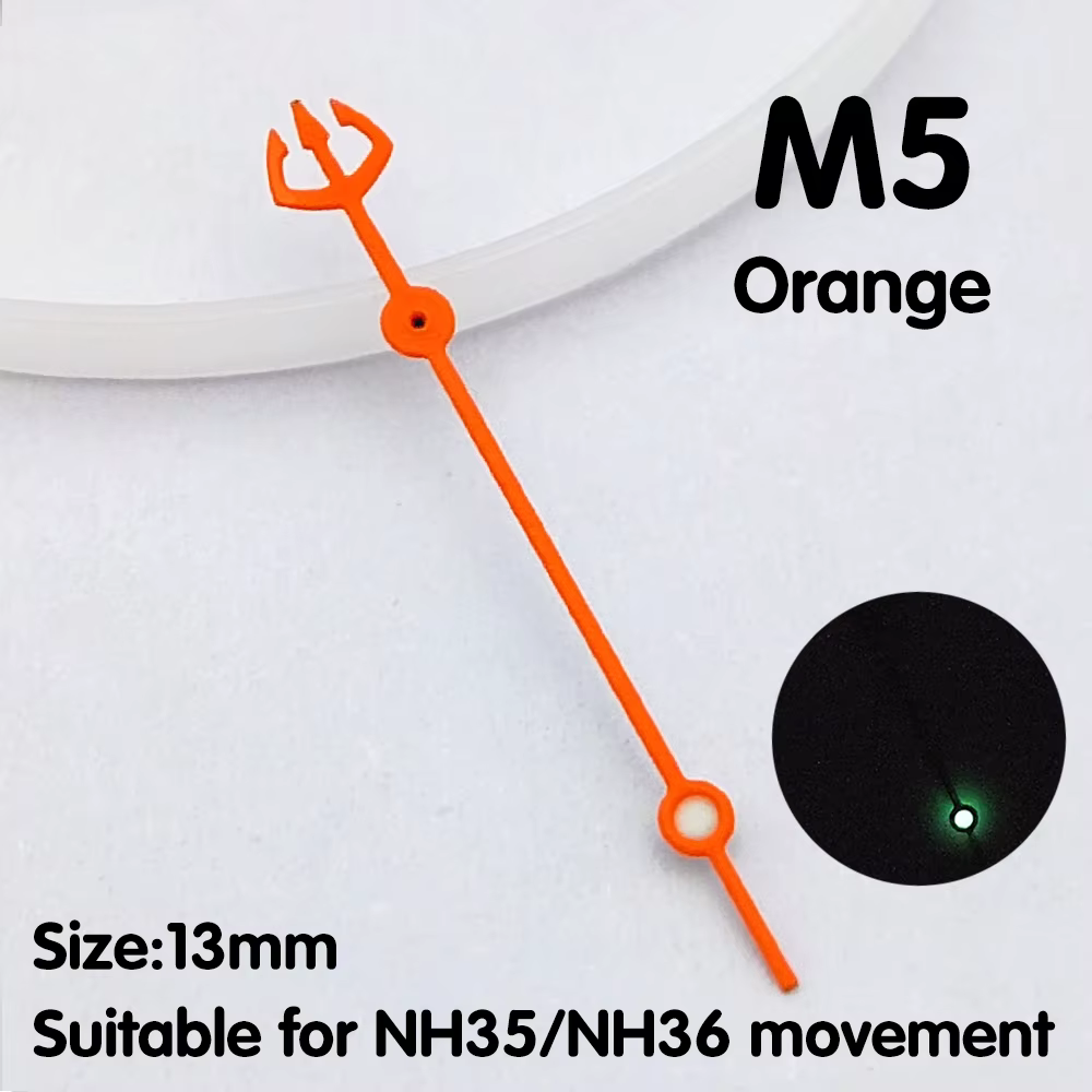 Aiguilles de montre NH35 d'occasion, rouge, bleu, orange, argent, jaune, pièces de rechange pour mon