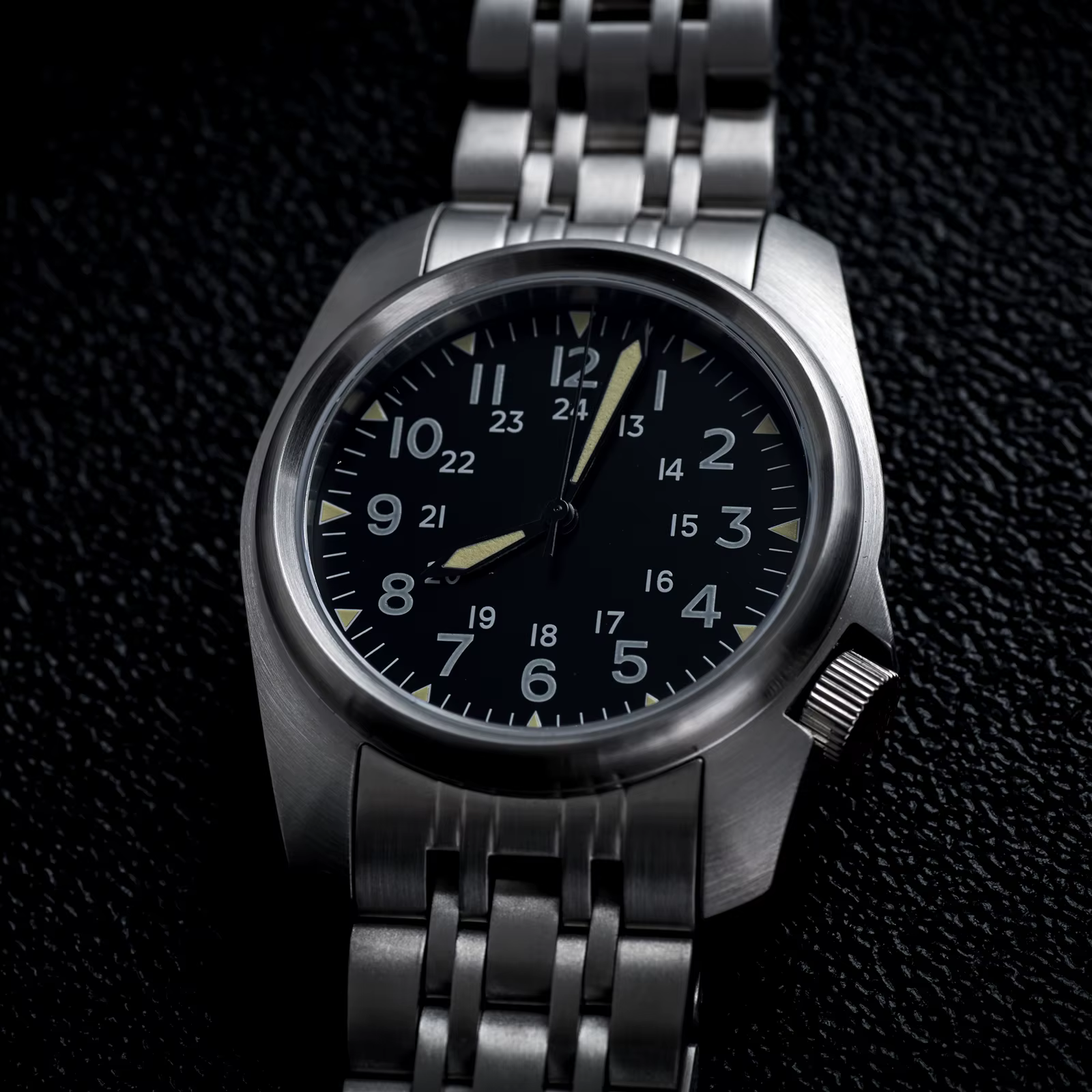 Saphir cristal hommes montres japon mouvement étanche 5Bar natation luxe affaires en acier inoxydabl
