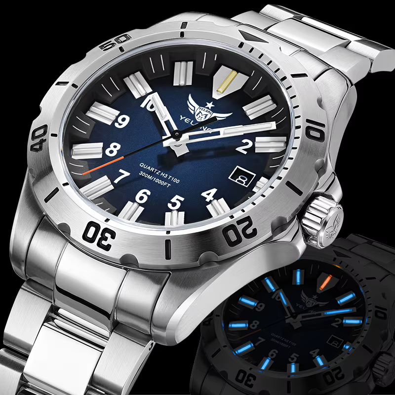 YELANG-Montre à quartz étanche professionnelle pour homme, ultra longue portée, 2024 m, Swiss H3, Se