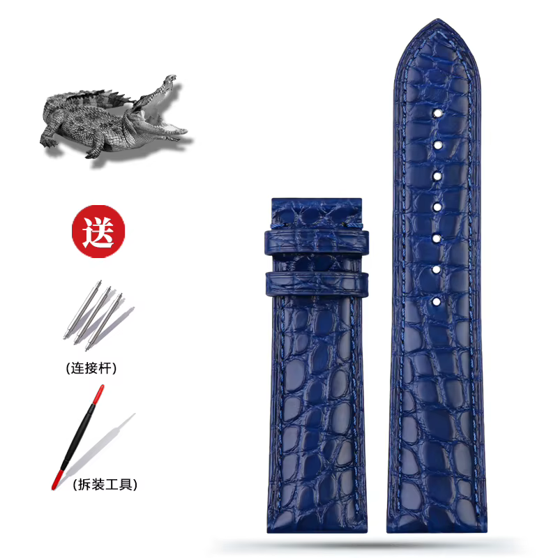 Bracelet de montre en cuir de crocodile pour Rolex SEIKO Citizen CARTIER Tank CLÉ DE, bracelet de mo