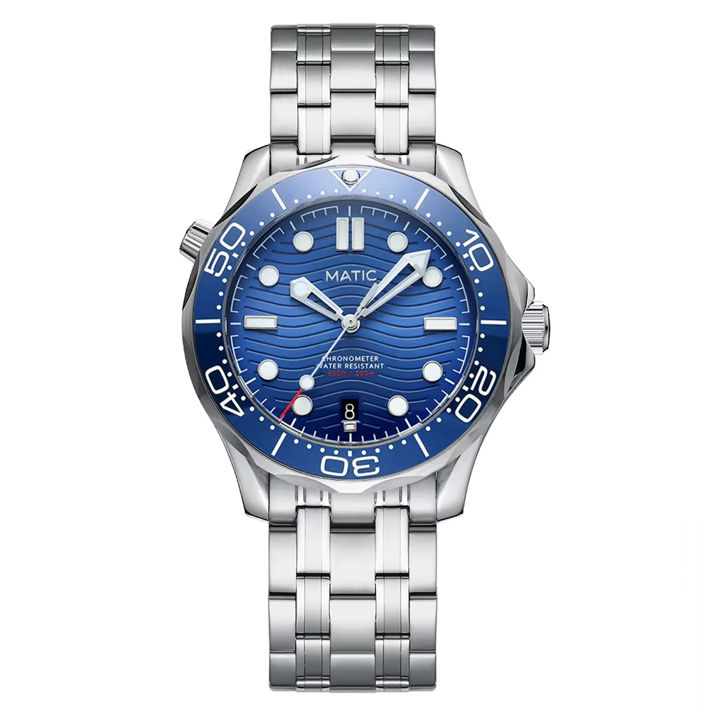 MATIC WATCH DIVER 200M 41mm PT5000 Montres-bracelets mécaniques [cadran bleu avec insert de lunette