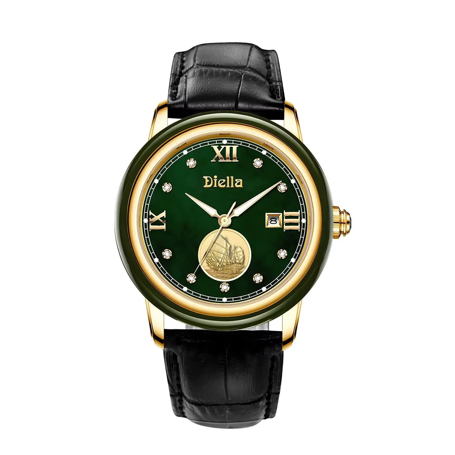 Diella Montres habillées de luxe pour hommes avec mouvement à quartz japonais Montres-bracelets clas