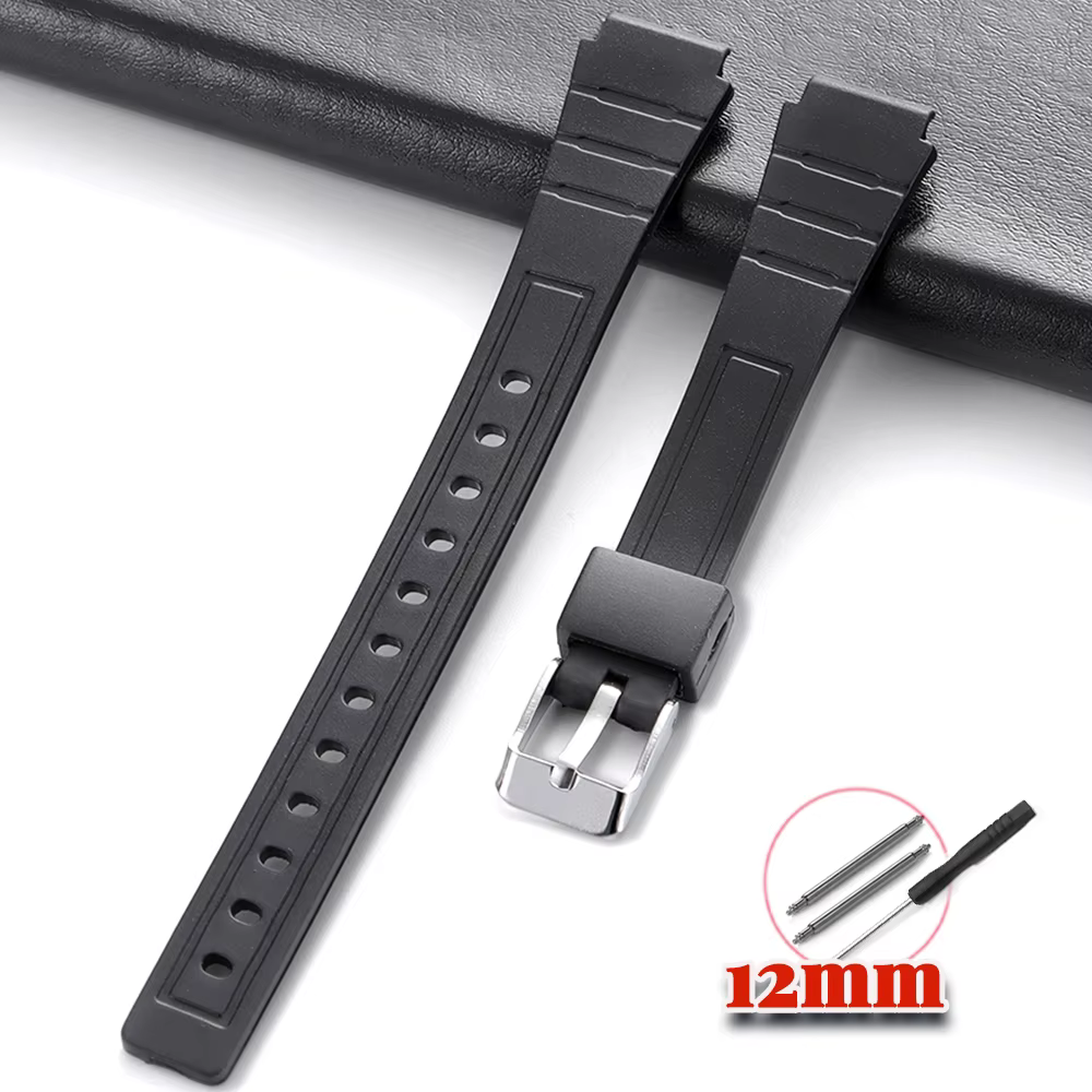 12/14/16/18/20/22mm Bracelet en caoutchouc pour Casio Bracelet de montre pour femmes hommes Bracelet