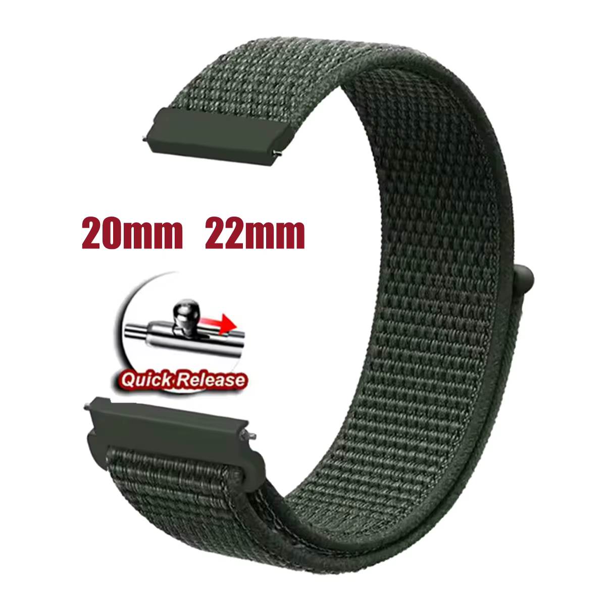 Bracelet magnétique 20 mm 22 mm pour Amazfit Bip Max/Bip 6 5 3 U/BALANCE 2, sangle en nylon tressé p