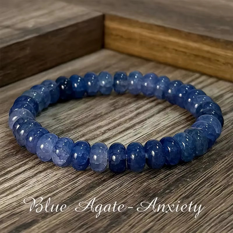 Bracelets multicolores en pierres de cristal pour femmes et hommes, avec perles d'aquamarine, de lap