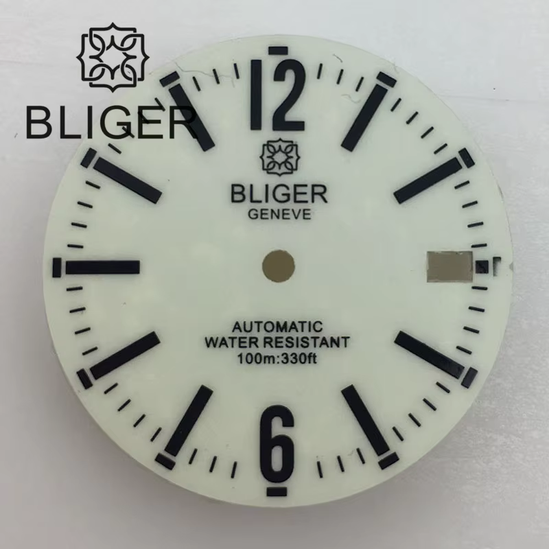 BLIGER – cadran de montre Super lumineux de 29mm, s'adapte au mouvement NH35 NH36 ETA2836 2824 Miyot