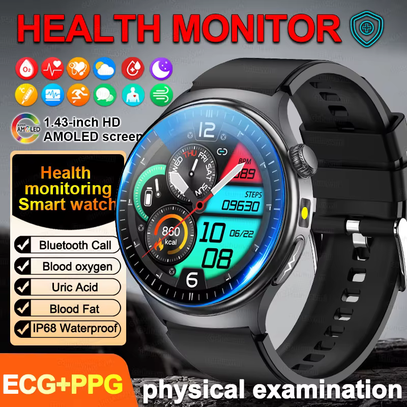 Nouvelle montre intelligente ECG précise analyse de la santé cardiaque pression d'oxygène dans le sa