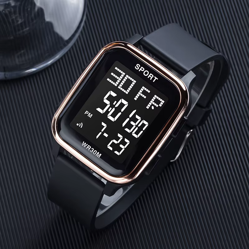 YIKAZE montre de sport pour hommes étanche multifonction montre électronique Ultra-mince hommes LED 