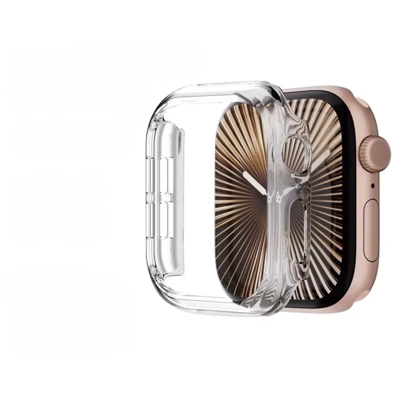 Étui transparent résistant aux chocs avec découpes pour Apple Watch Series 11 et Series 10 (46 mm)