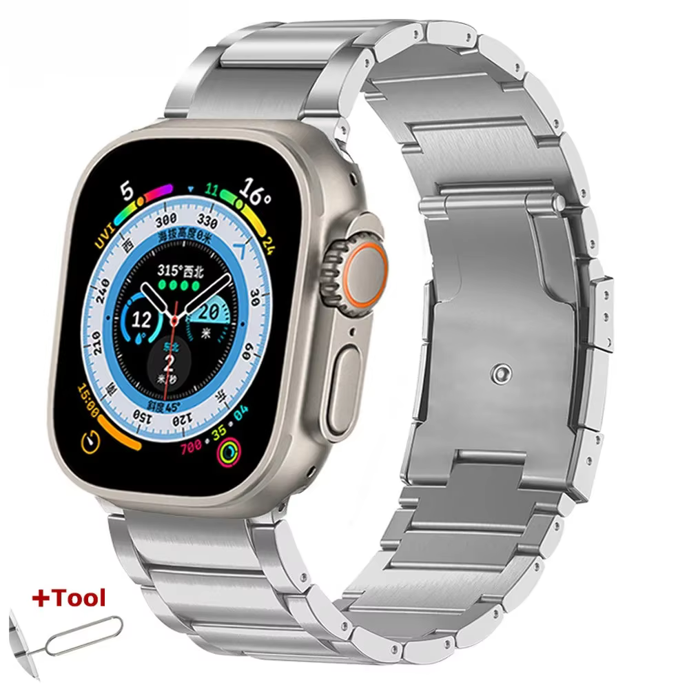Bracelet de luxe en titane pour Apple Watch Ultra 2, 49mm 45mm 44mm 46mm, pour IWatch série 10 9 8 7