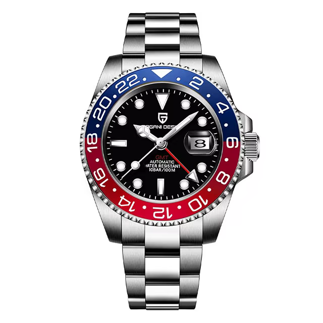 PAGANI DESIGN – montre GMT pour hommes, marque supérieure, 40mm, mécanique, étanche à 100M, automati