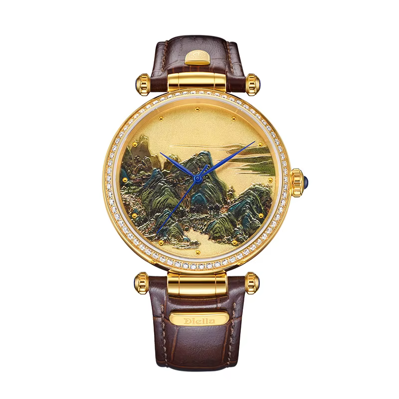 Montre mécanique automatique en Jade naturel pur pour hommes et femmes, haut de gamme, carte du rivi