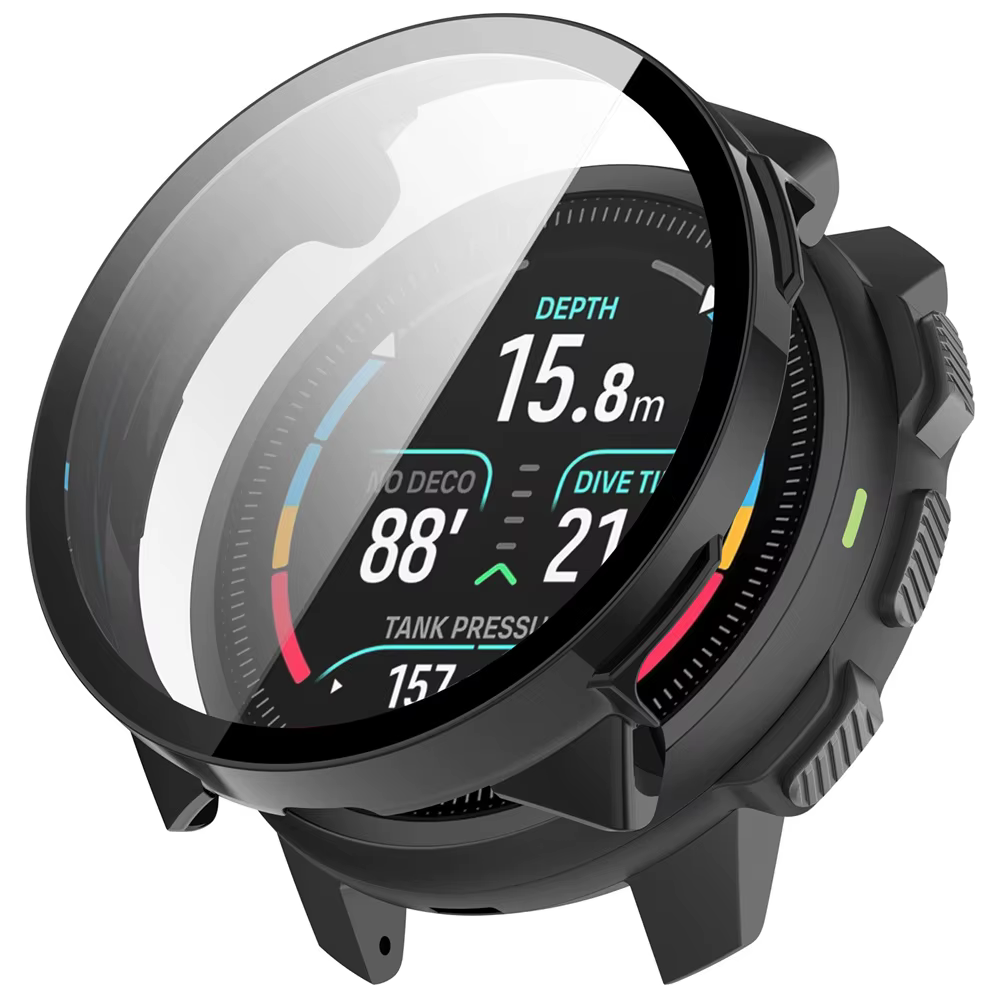Étui de protection 2 en 1 pour montre SUUNTO Nautic S, avec coque de montre en verre trempé pour PC,