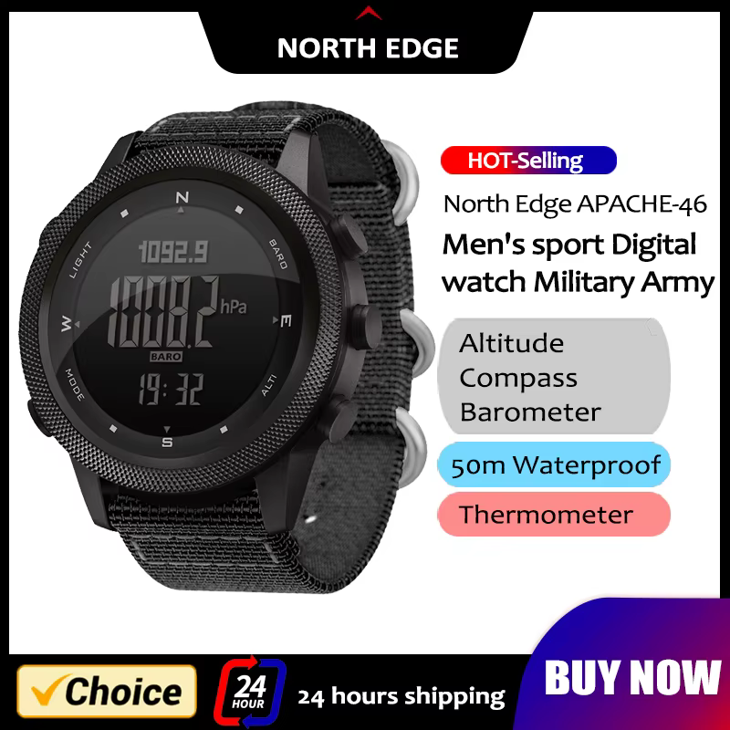 Km TH EDGE-Montre intelligente militaire étanche pour homme, altimètre, baromètre, therye.com, bouss
