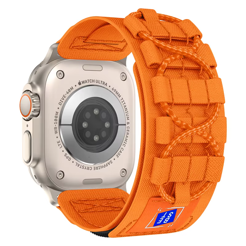 Bandes de Sport tactiques pour Apple Watch Ultra 3 2 série 11 10 9 SE 3, bracelet de sentier en Nylo