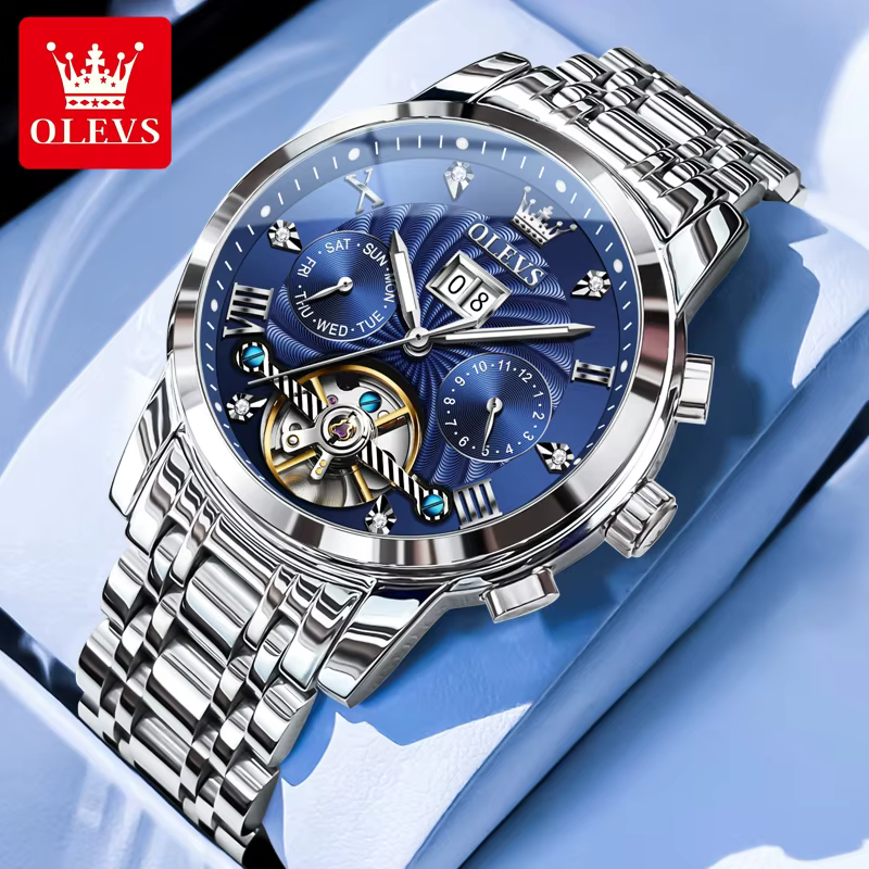 OLEVS 9910 montre pour hommes marque de luxe originale étanche lumineux automatique montre mécanique