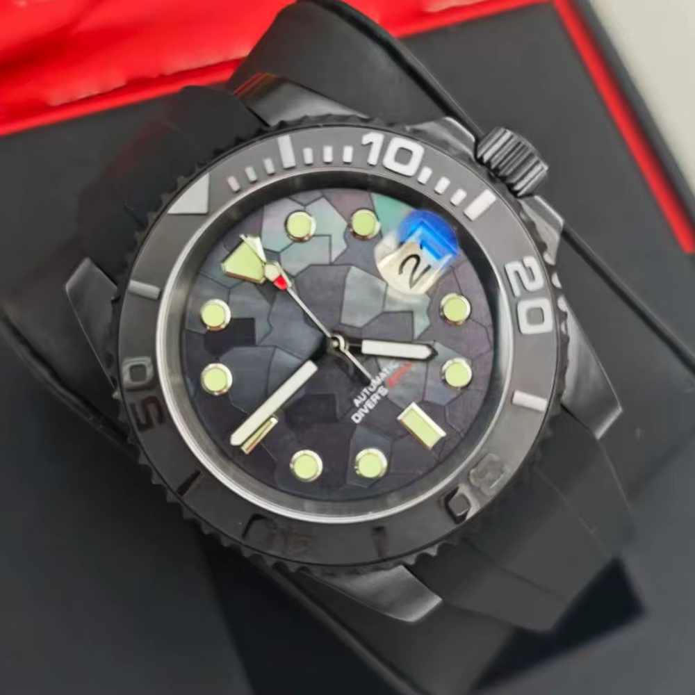 Montre mécanique automatique C NH35 pour hommes, 40mm, boîtier en acier inoxydable avec cristal saph