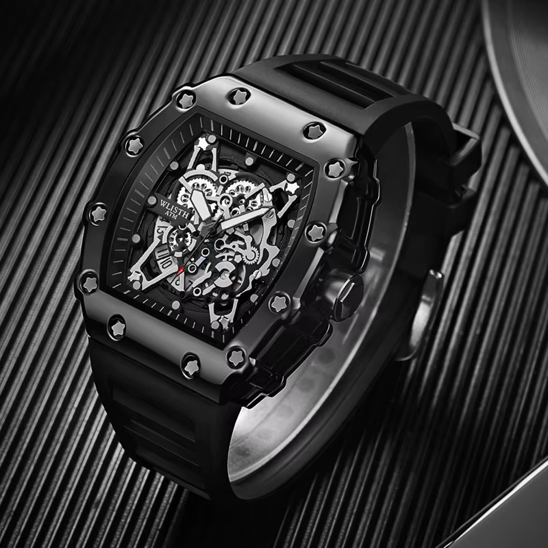 Montre de commerce extérieur grand cadran pour hommes Quartz étanche Sport carré montre lumineuse po