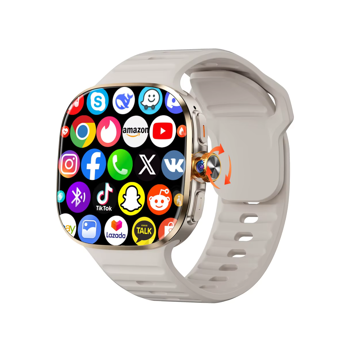 Montre connectée Android 10.0 32 Go + 512 Go 5G/4G, écran AMOLED 2,4 pouces, batterie 2100 mAh, appa