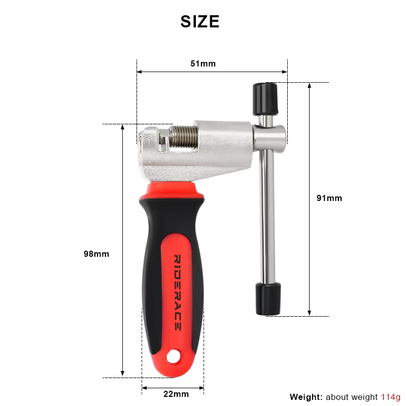 Extracteur de goupille de chaîne de vélo en acier inoxydable, séparateur de maillons de vélo de rout
