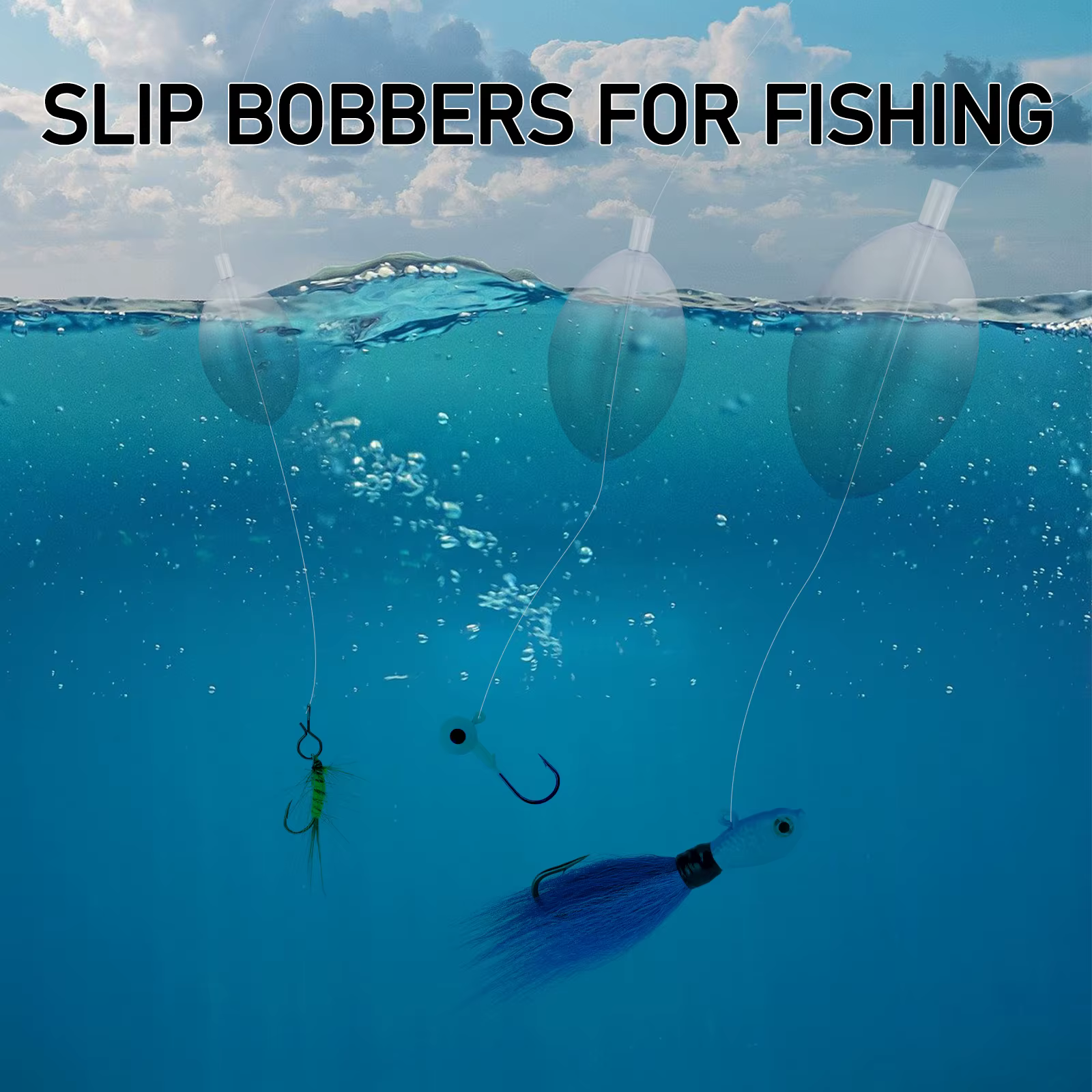 5 pièces pêche clair flotteur bouée Slip Bobber greve indicateur PVC plastique ovale flotteur Slip f