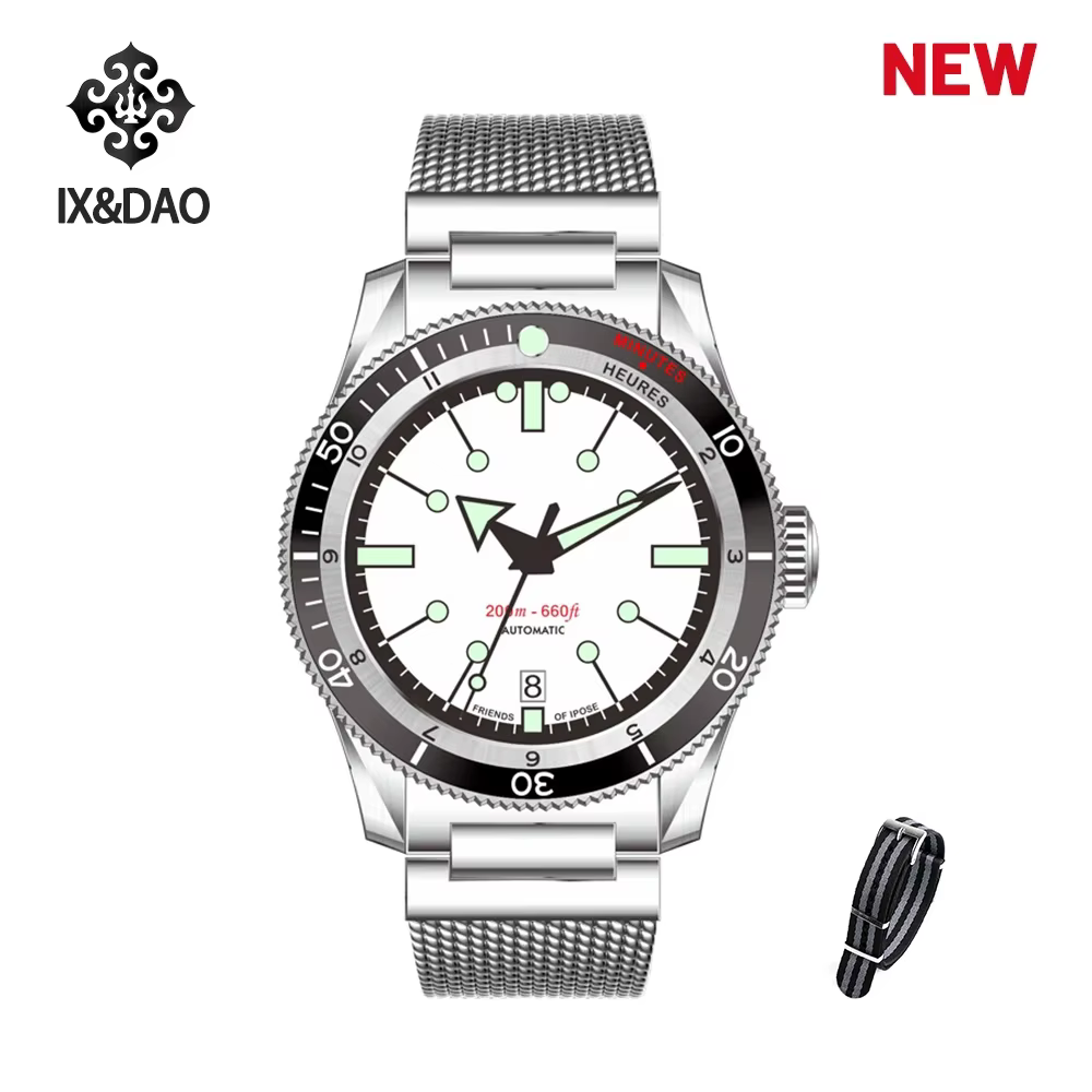 Montre IX&DAO 5303 GMT 2025 Nouvelle Montre Automatique Mécanique pour Hommes PT5000 Acier Inoxydabl