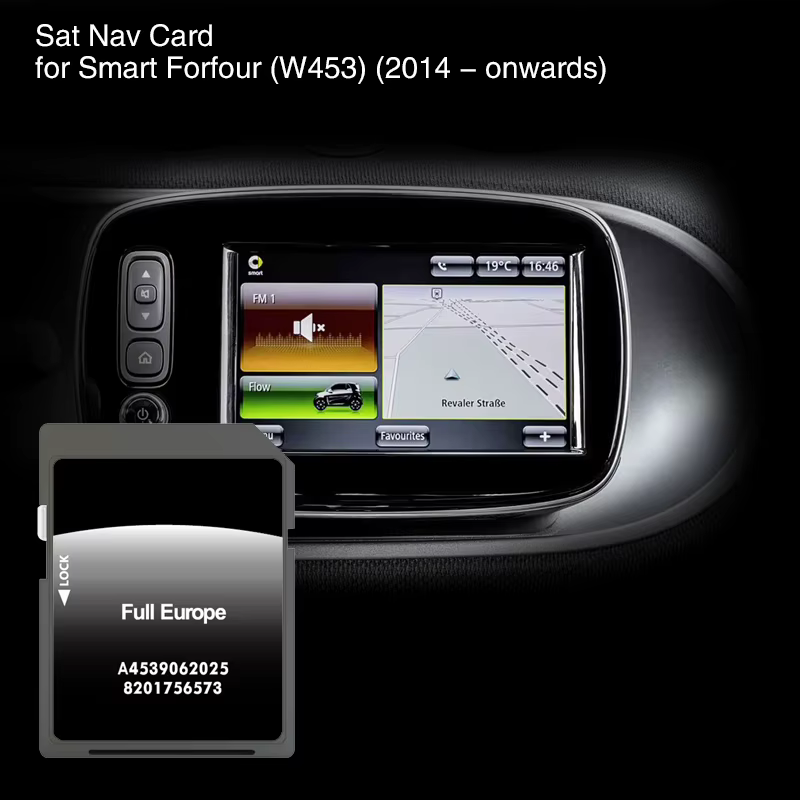 Couverture de la carte SD GPS adaptée pour Smart Forfour, W453, à partir de 2014, Europe, Grèce, Pay