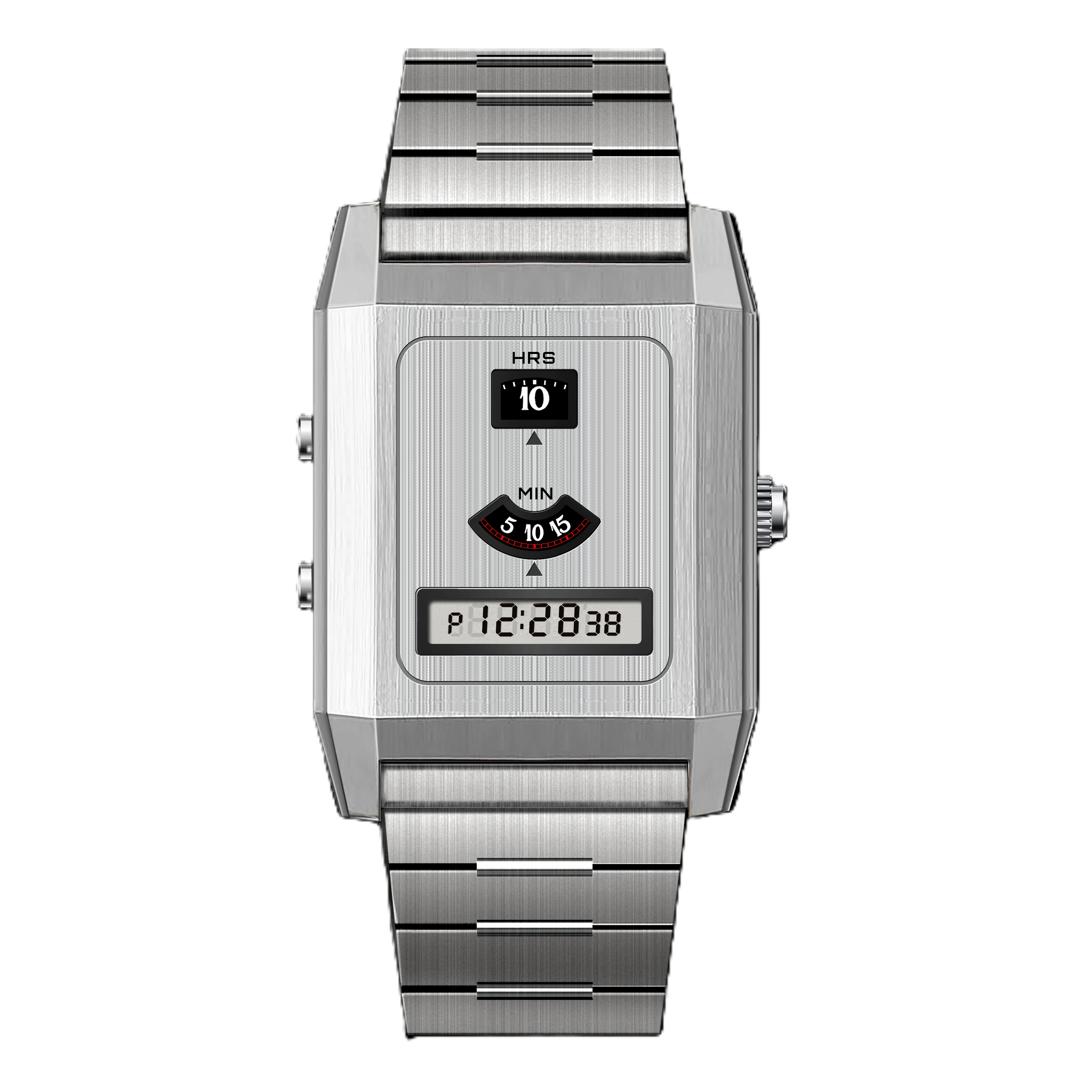 Montres de luxe en argent pour femmes, affichage numérique électronique, Style rétro, horloge pour h