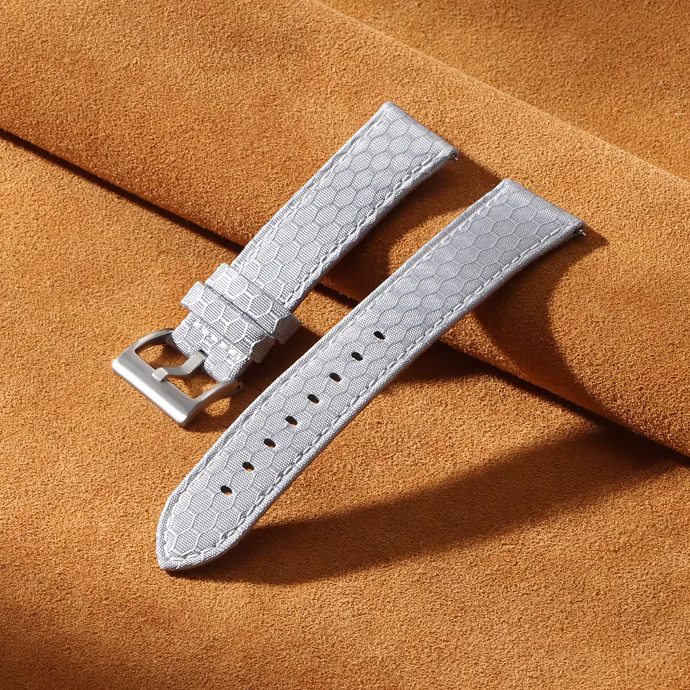 20mm 22mm lisse véritable Nylon tissé toile Bracelet de montre pour Perlon pour Omega Bracelet de mo