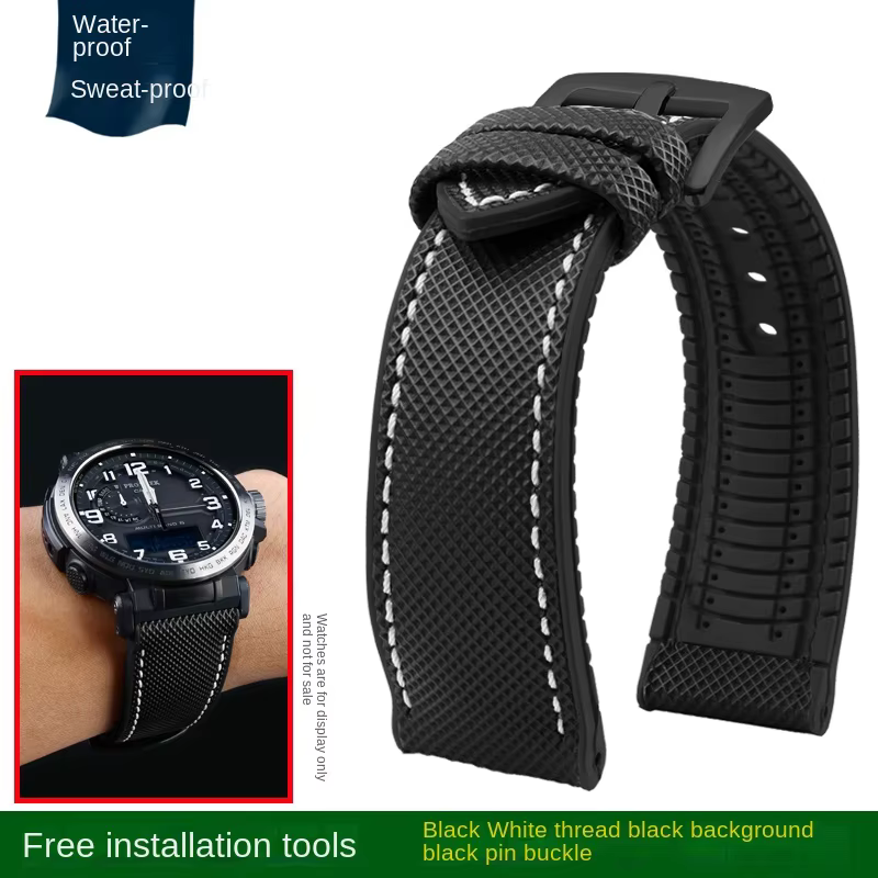 Pour mol PROLanka K Alpinisme bracelet PRG-600/PRG-650 PRW-6600/ PRW-6800 nylon caoutchouc souple de