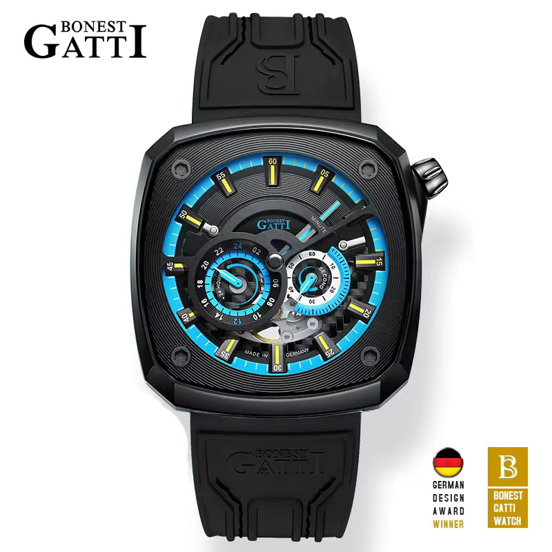 BONEST GATTI 2025 nouveaux hommes montre automatique montres de luxe mode mécanique montre-bracelet