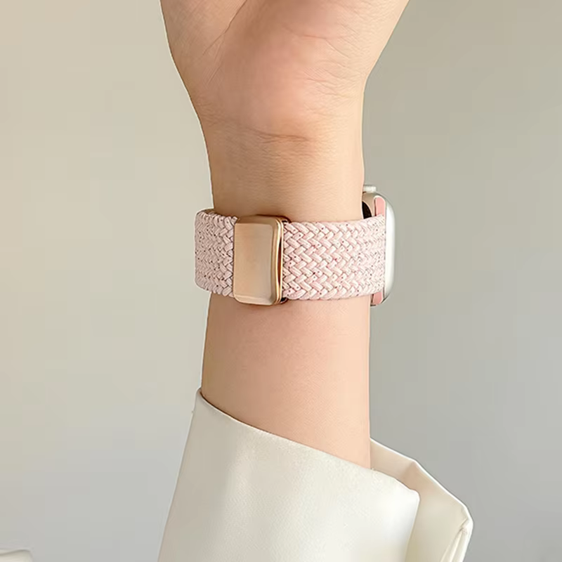Bracelet tressé réglable pour Apple Watch, compatible avec les tailles 40, 44, 46 mm, 42, 49, 45, 41