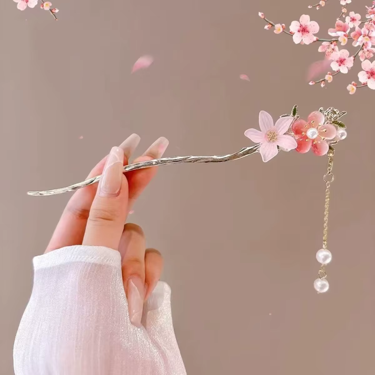 1 pièce Accessoire de cheveux romantique de style chinois, Bijou en alliage, Épingle à cheveux pour 