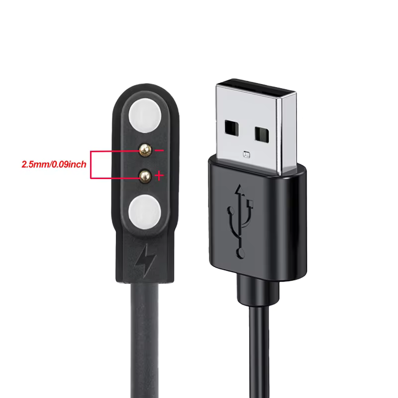 Chargeur de montre connectée à 2 broches pour VeryFitPro ID205L/ID205S/ID205G/ID205U/ID206/GT01, câb