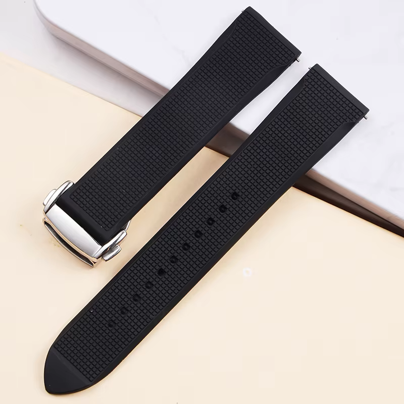Bracelet de montre pour Omega Seam84300 Speedmaster, en caoutchouc et silicone, souple, étanche et r