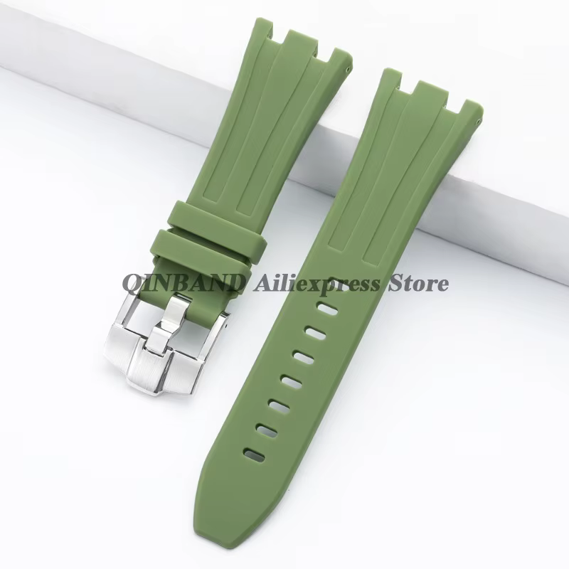 Bracelet de montre en caoutchouc Royal Oak 26mm, en Silicone, étanche, résistant à la sueur, de luxe