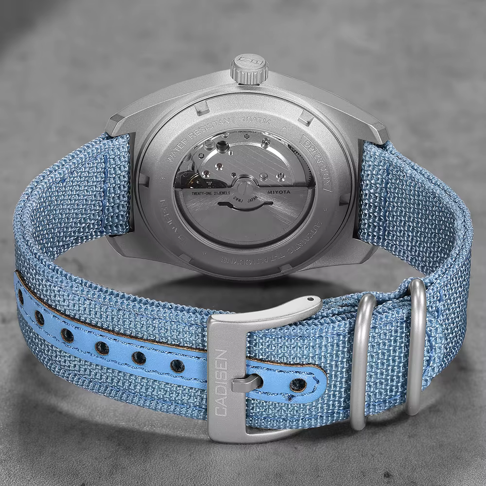 CADISEN TI-7 Autodyne montre-bracelet mécanique automatique en acier titane pour homme, MIYOTA 8215,