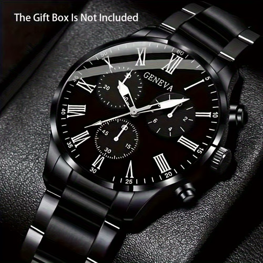 Ensemble de montres à quartz de luxe pour hommes, 2 pièces, vêtements d'affaires et décontractés, ca