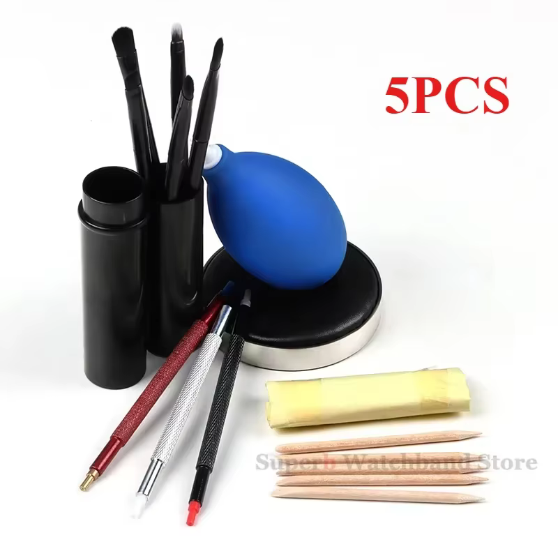 Kit de réparation de montres, 5 ensembles, tampons de protection pour souffleur d'air et de poussièr