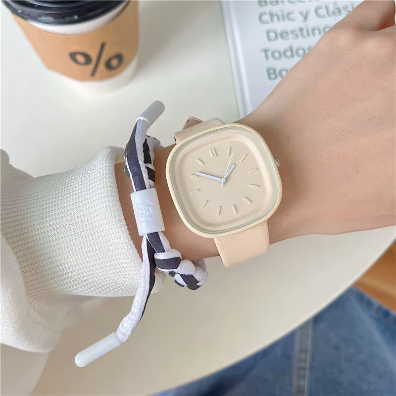 UTHAI H109 nouvelle montre Macaron bonbons montre femmes haute beauté montres à Quartz étudiant lait