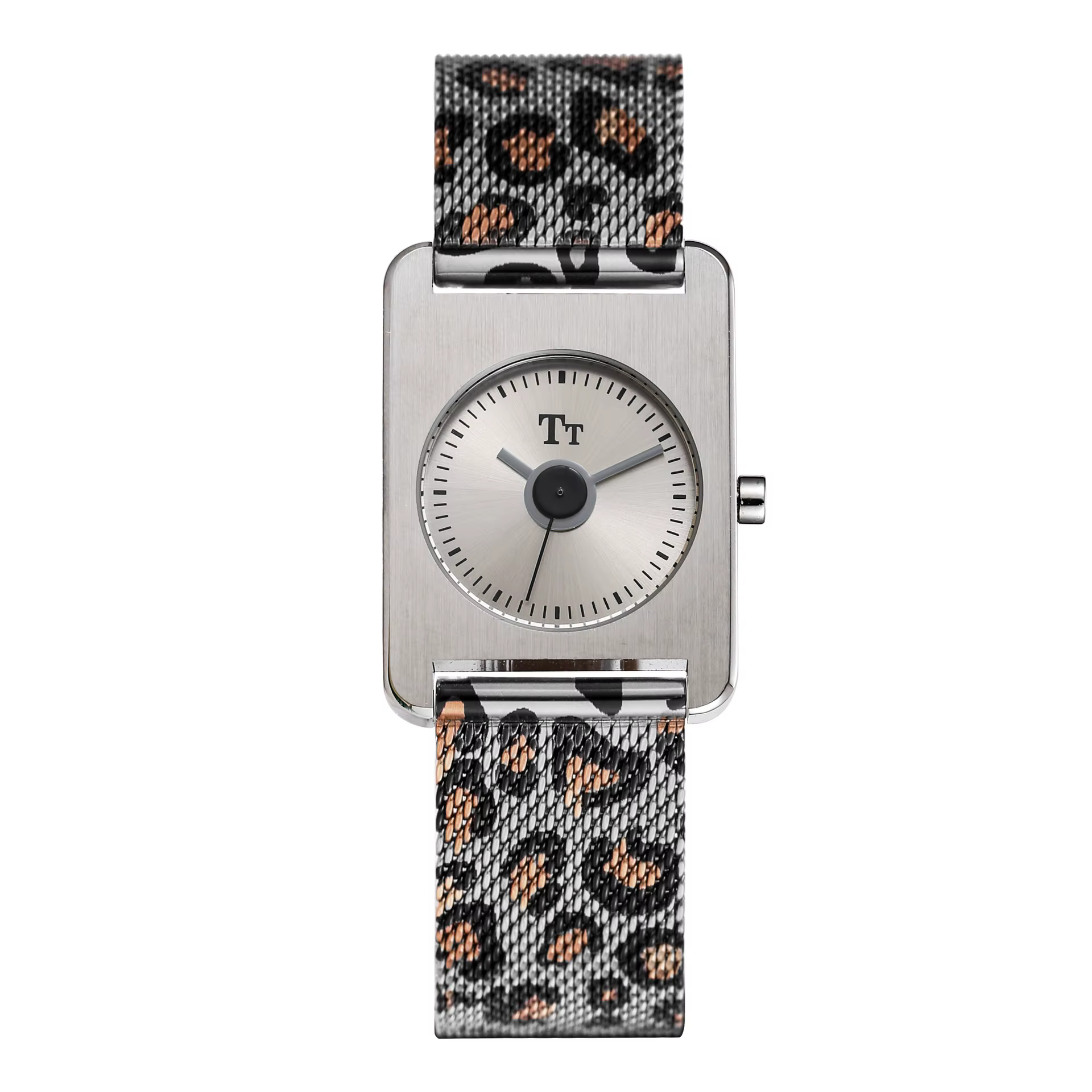 Montre carrée atmosphérique étanche pour femmes, bracelet en maille léopard, de haute qualité, de lu
