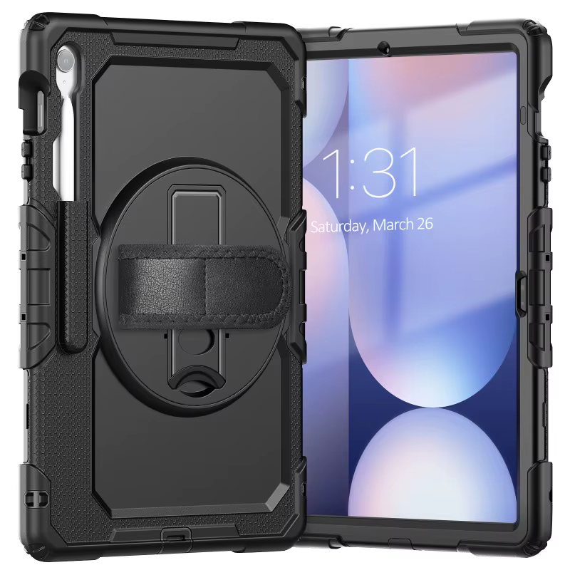 Étui à dragonne pour tablette Apple iPad Pro 12.9 pouces 2018 2018 2022 2021, housse de support robu